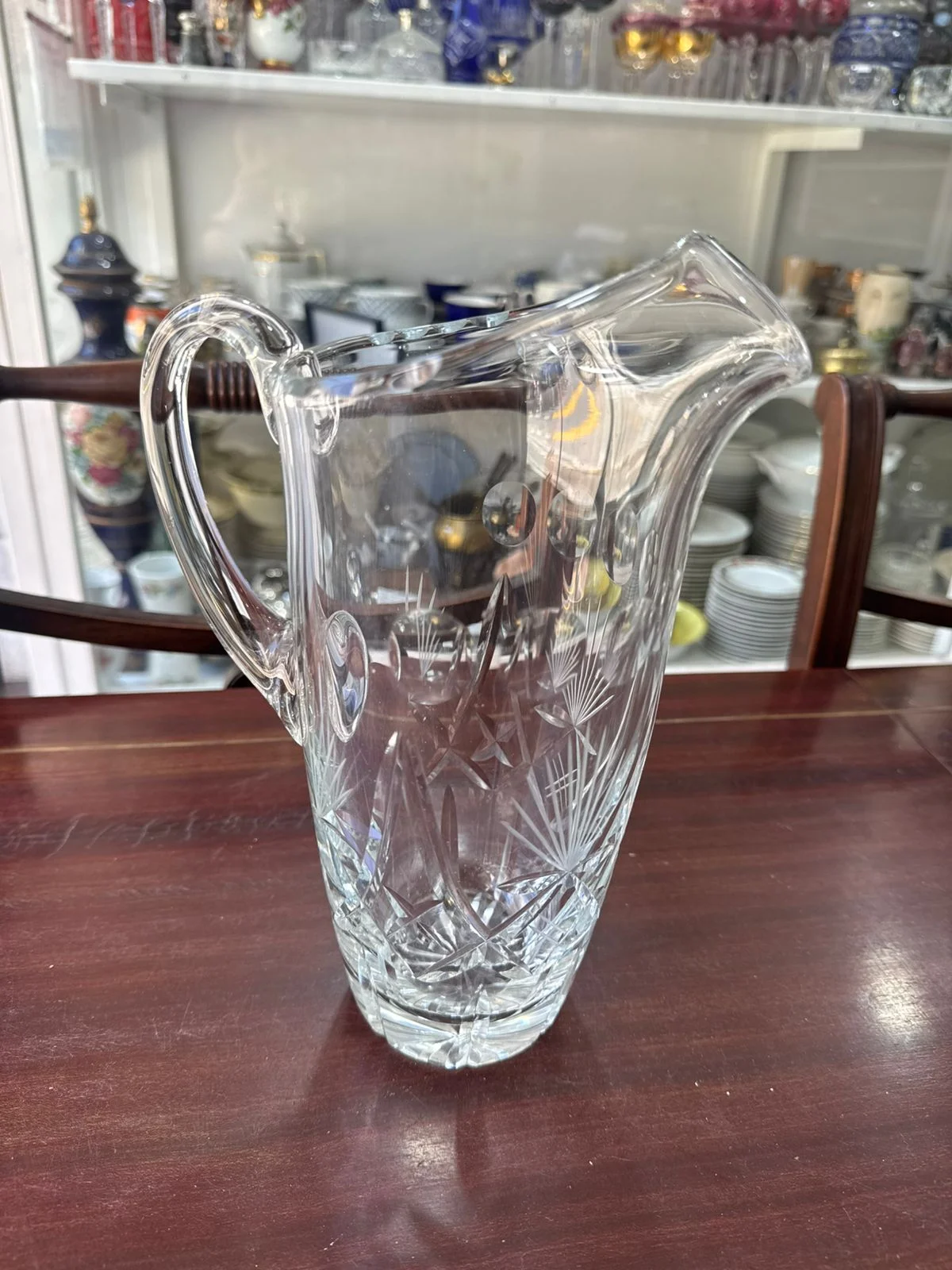 Jarra de cristal súper tallado con pico vertedor - Imagen 5