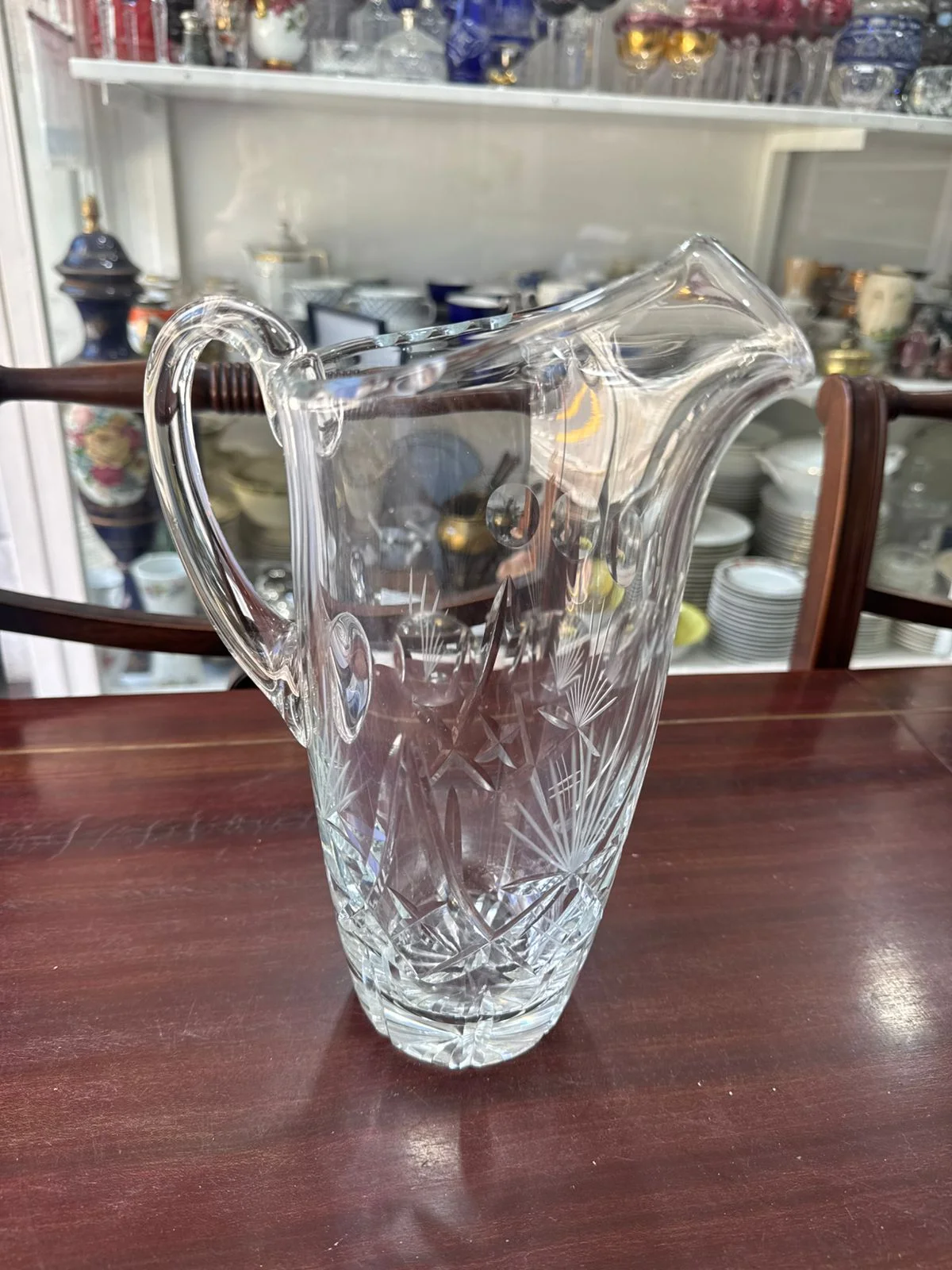Jarra de cristal súper tallado con pico vertedor - Imagen 4